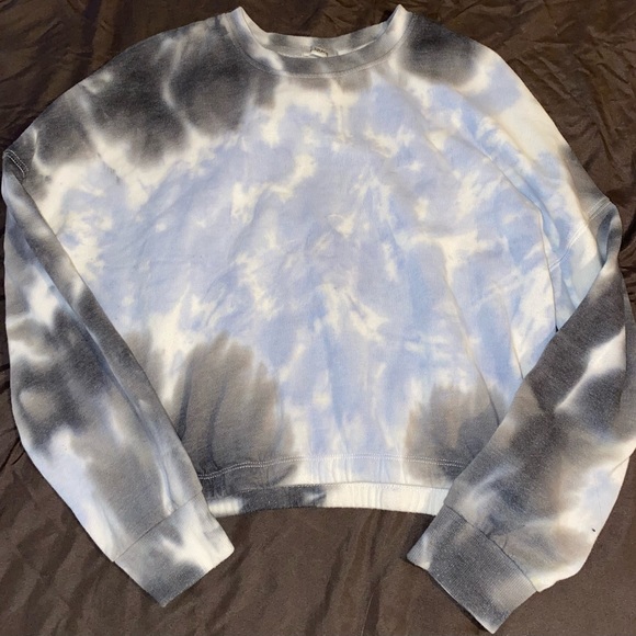 Garage Tie-Dye cropped long sleeve shirt, size small - Picture 1 of 8